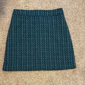 J. Crew Teal and Navy  Pencil Skirt
